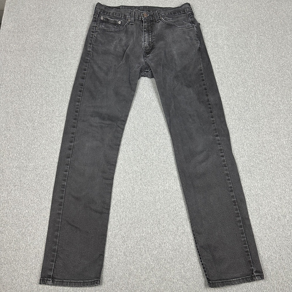 Levi's 505 Jeans Men 31x32 Black Good Straight Leg Stretch WaterLess 00505-1469